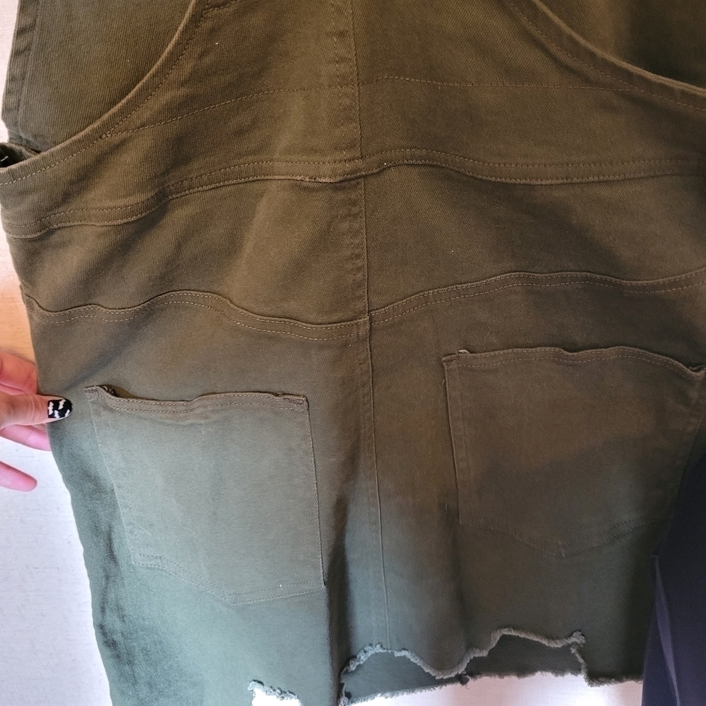 THE Cove olive green overall dress skirt Medium - Picture 6 of 9